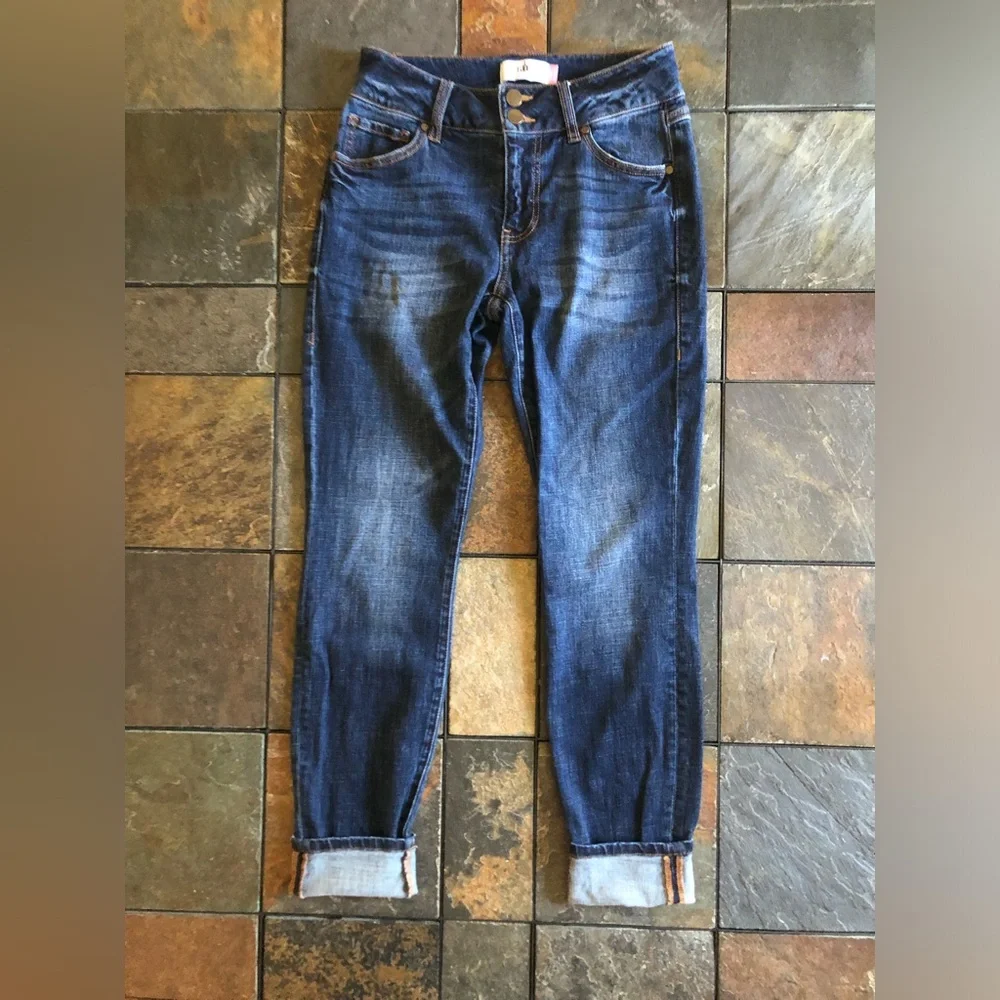 Cabi Cinch Skinny Jeans Ladies Size 4 Dark Blue Denim EUC - Picture 1 of 10
